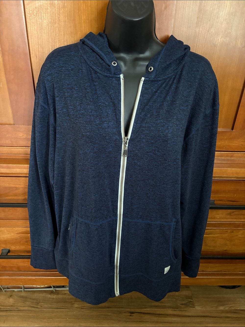 Vuori the rise the shine, Heather Navy Full-Zip Hoodie